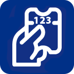 Mano con número de turno